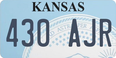 KS license plate 430AJR