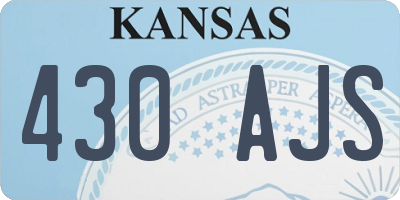 KS license plate 430AJS