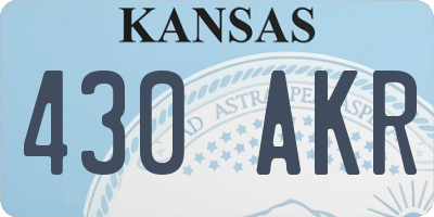 KS license plate 430AKR