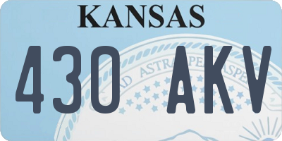 KS license plate 430AKV
