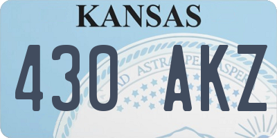 KS license plate 430AKZ