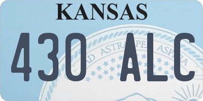 KS license plate 430ALC