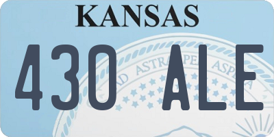 KS license plate 430ALE
