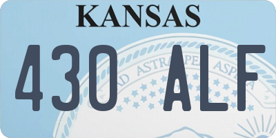KS license plate 430ALF