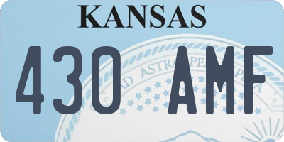 KS license plate 430AMF