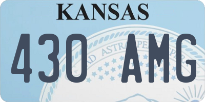 KS license plate 430AMG