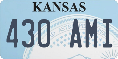 KS license plate 430AMI