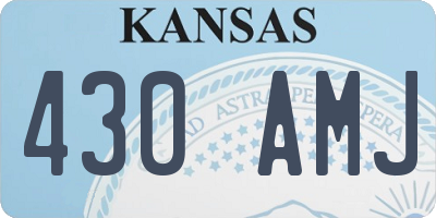 KS license plate 430AMJ