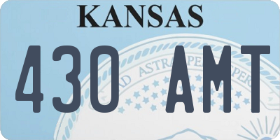 KS license plate 430AMT