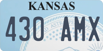 KS license plate 430AMX