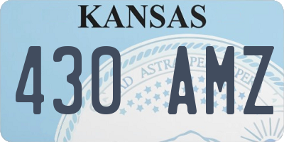 KS license plate 430AMZ