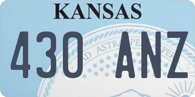 KS license plate 430ANZ