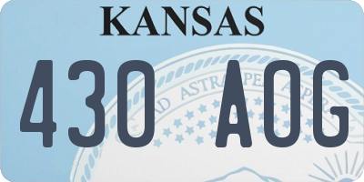 KS license plate 430AOG
