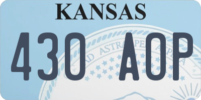 KS license plate 430AOP