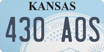 KS license plate 430AOS