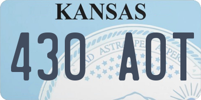 KS license plate 430AOT