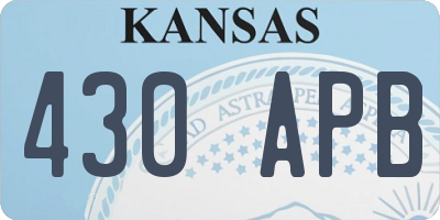 KS license plate 430APB