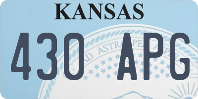 KS license plate 430APG