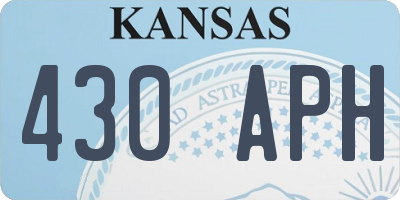 KS license plate 430APH