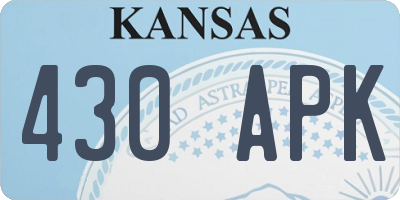 KS license plate 430APK