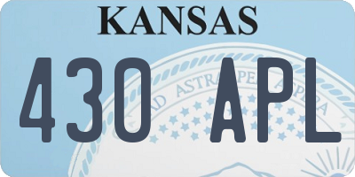 KS license plate 430APL