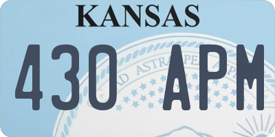 KS license plate 430APM