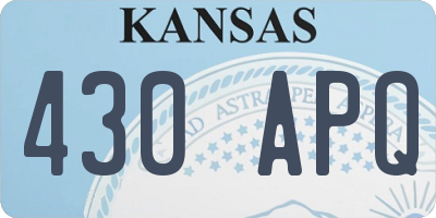 KS license plate 430APQ
