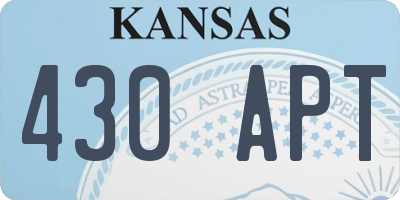 KS license plate 430APT