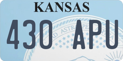 KS license plate 430APU