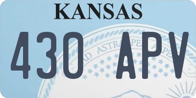 KS license plate 430APV