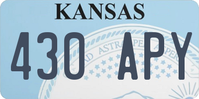 KS license plate 430APY