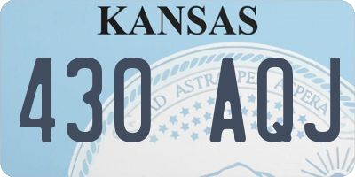 KS license plate 430AQJ