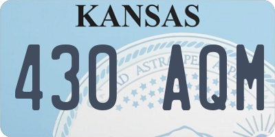 KS license plate 430AQM