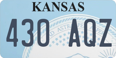 KS license plate 430AQZ