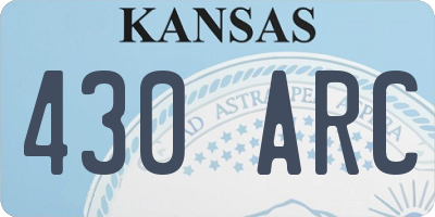 KS license plate 430ARC