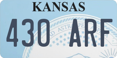 KS license plate 430ARF
