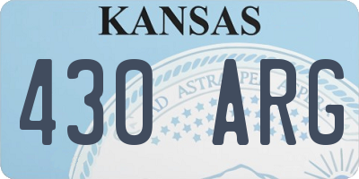 KS license plate 430ARG