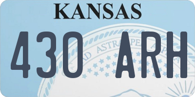 KS license plate 430ARH