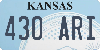 KS license plate 430ARI