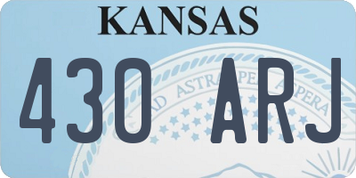 KS license plate 430ARJ