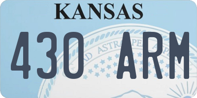 KS license plate 430ARM