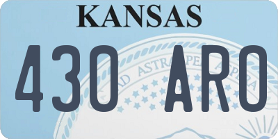 KS license plate 430ARO