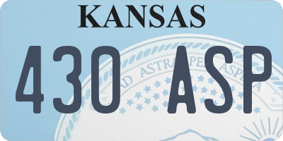 KS license plate 430ASP