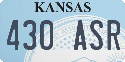 KS license plate 430ASR