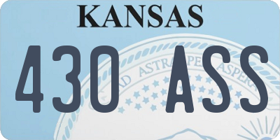KS license plate 430ASS
