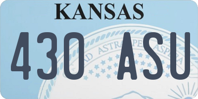 KS license plate 430ASU