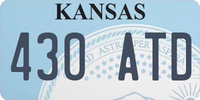 KS license plate 430ATD