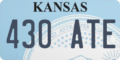 KS license plate 430ATE