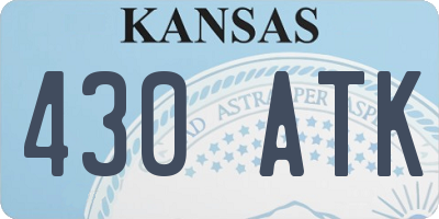 KS license plate 430ATK