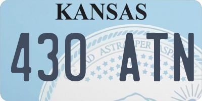 KS license plate 430ATN